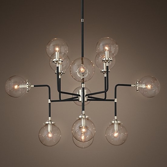 Люстра BISTRO GLOBE CLEAR GLASS SILVER CHANDELIER 12 Черный Серебряный Прозрачное Стекло Люстра BISTRO GLOBE CLEAR GLASS SILVER CHANDELIER 12 Черный Серебряный Прозрачное Стекло в Тюмени | Loft Concept