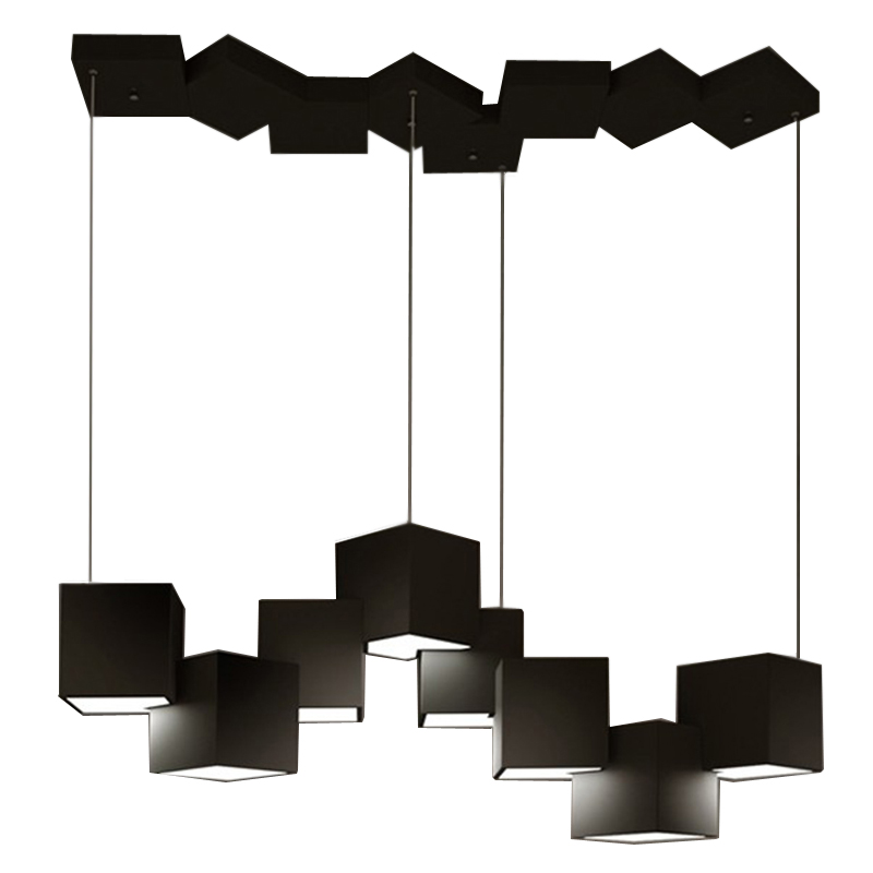 Дизайнерский светодиодный светильник Черный Eight Squares Lamp Черный Дизайнерский светодиодный светильник Черный Eight Squares Lamp Черный в Тюмени | Loft Concept