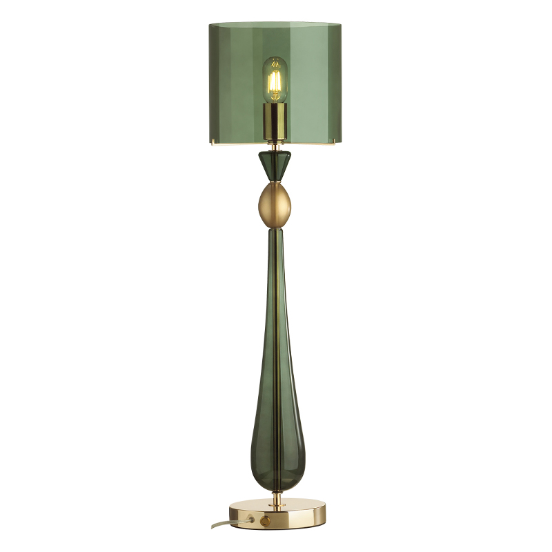 Настольная лампа Roser Green Table Lamp Зеленый Золотой Настольная лампа Roser Green Table Lamp Зеленый Золотой в Тюмени | Loft Concept