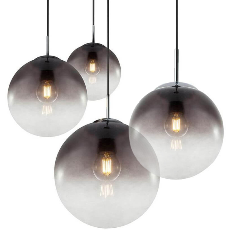 Светильник Ball Sunrise Pendant lamp smok 1 плафон Стекло Смок Хром Светильник Ball Sunrise Pendant lamp smok 1 плафон Стекло Смок Хром в Тюмени | Loft Concept
