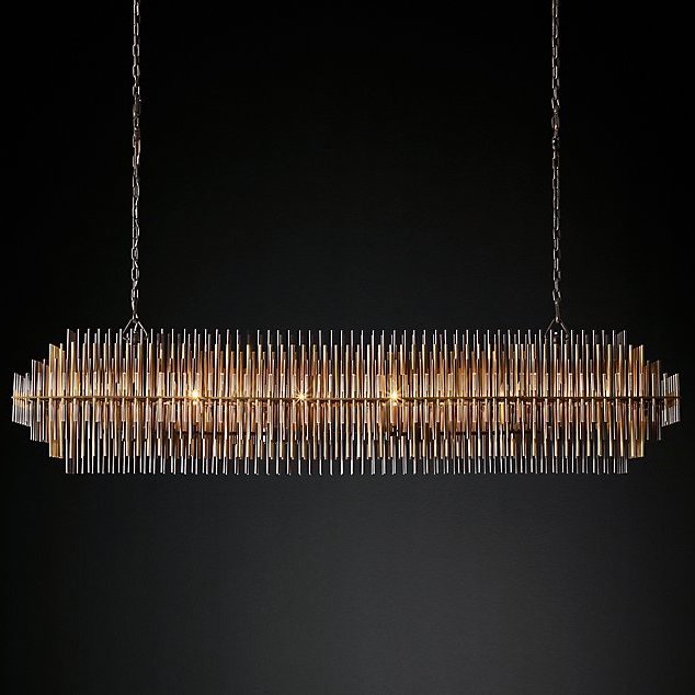 Люстра Restoration Hardware Emile Linear Chandelier Латунь Античная полированная Прозрачный Оловянный Темная бронза Люстра Restoration Hardware Emile Linear Chandelier Латунь Античная полированная Прозрачный Оловянный Темная бронза в Тюмени | Loft Concept