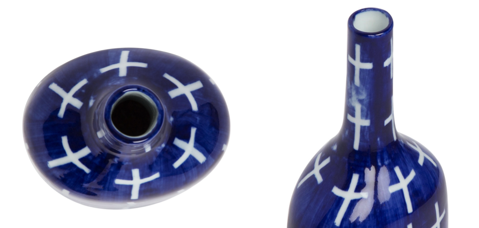 Ваза blue & white ornament Blue Bottle Ваза blue & white ornament Blue Bottle - Loft-Concept в Тюмени