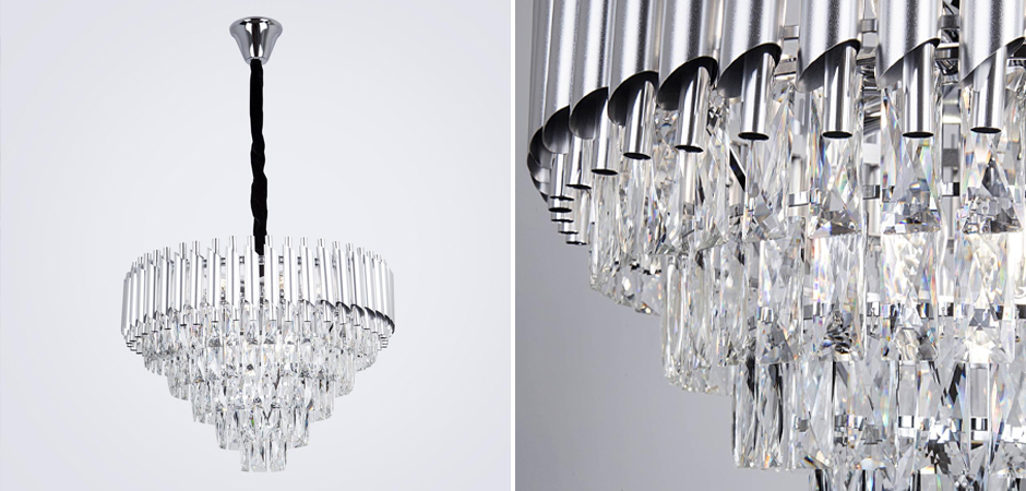 Круглая многоярусная люстра Empire Crystal Silver - Loft-Concept в Тюмени