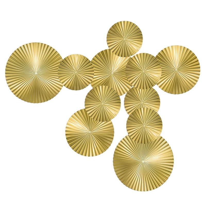 Арт-объект Apollo Gold Wall Plaque Disc 11 Золотой Арт-объект Apollo Gold Wall Plaque Disc 11 Золотой в Тюмени | Loft Concept