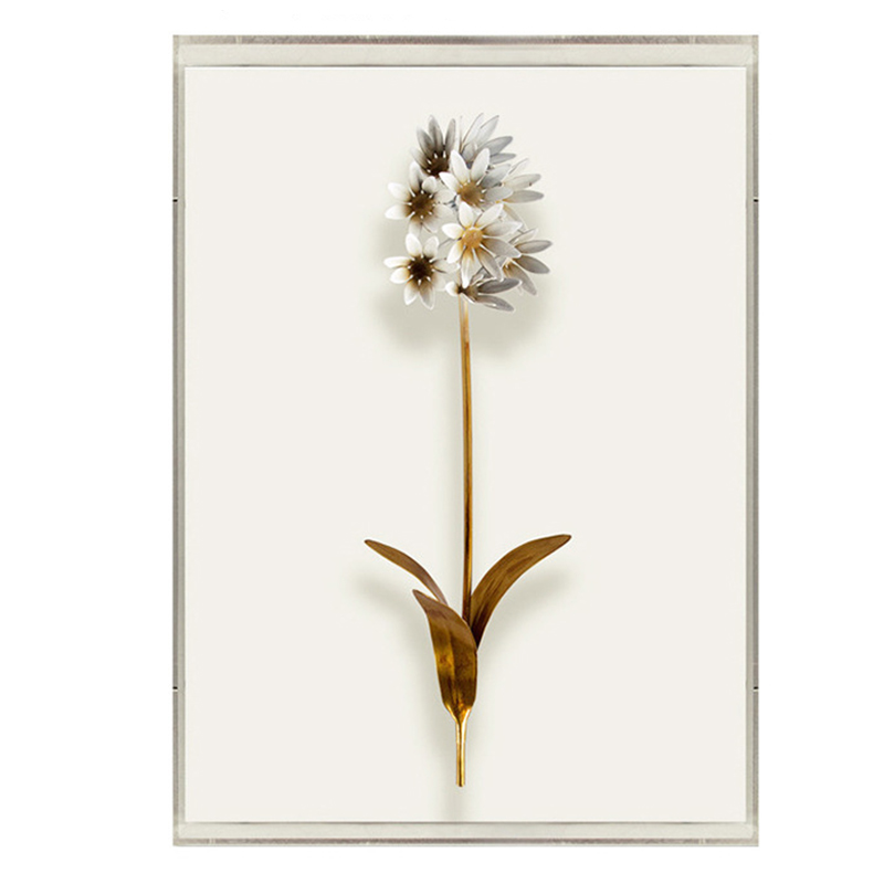 Аксессуар на стену цветок Tommy Mitchell Flower 7 Бежевый Белый Золотой в Тюмени | Loft Concept 