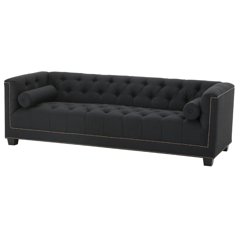 Диван Eichholtz Sofa Paolo black Черный Коричневый Диван Eichholtz Sofa Paolo black Черный Коричневый в Тюмени | Loft Concept