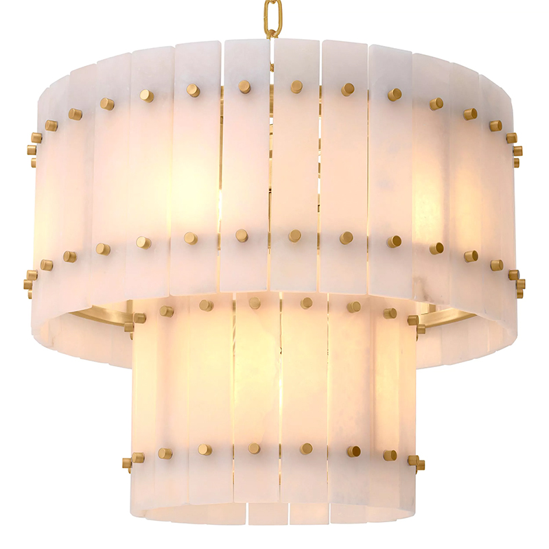 Люстра Eichholtz Chandelier Ruby S Alabaster Латунь Бежевый Белый Мрамор Bianco Люстра Eichholtz Chandelier Ruby S Alabaster Латунь Бежевый Белый Мрамор Bianco в Тюмени | Loft Concept