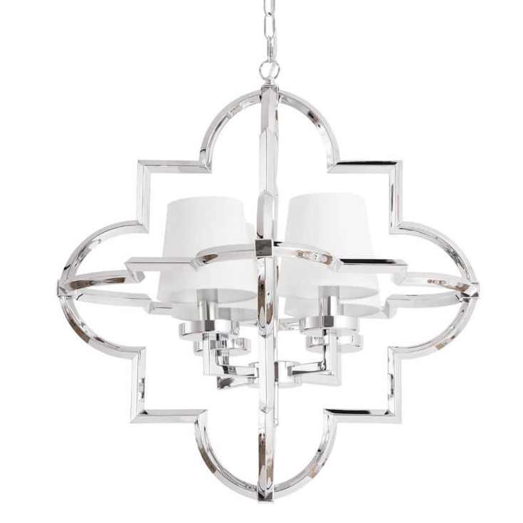 Люстра Lantern Rhombus Chromium Хром Белый Люстра Lantern Rhombus Chromium Хром Белый в Тюмени | Loft Concept
