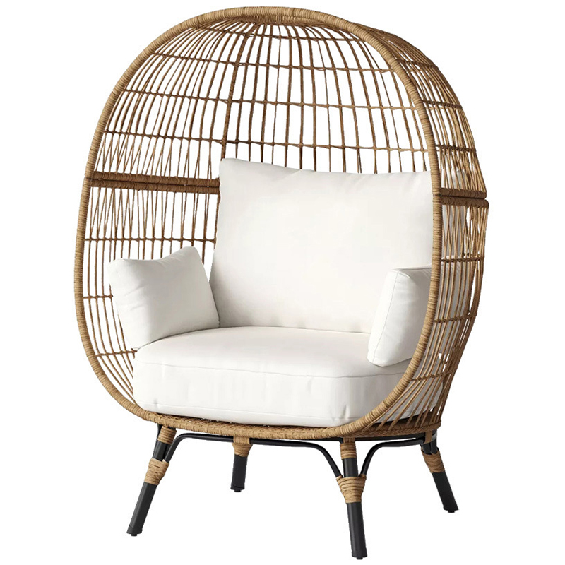 Плетеное кресло Myah Wicker Armchair Бежевый Древесина Черный Плетеное кресло Myah Wicker Armchair Бежевый Древесина Черный в Тюмени | Loft Concept