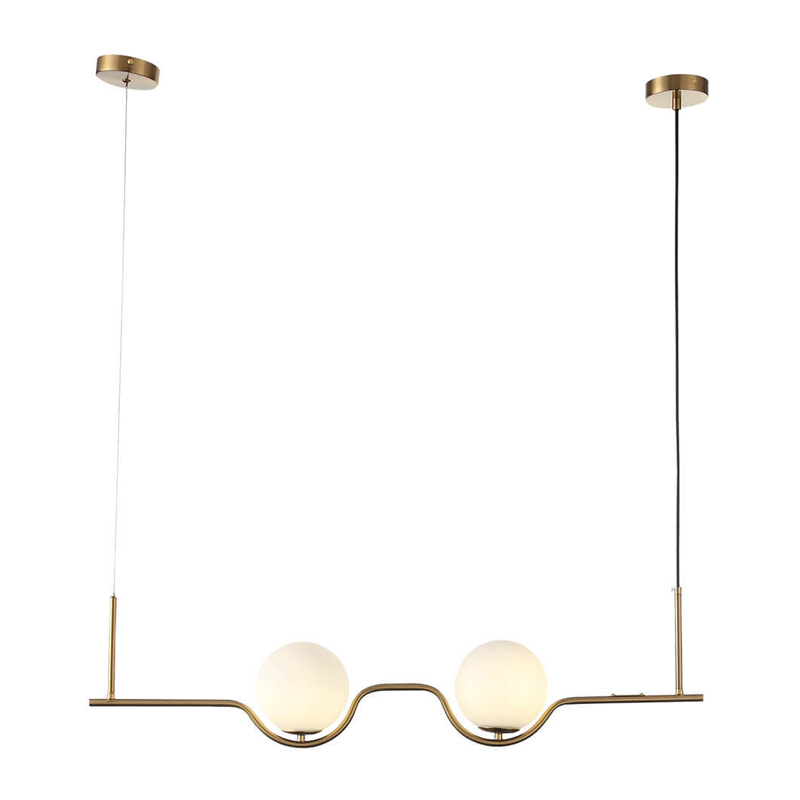 Люстра B.LUX C Ball Linear Латунь Белое матовое стекло Люстра B.LUX C Ball Linear Латунь Белое матовое стекло в Тюмени | Loft Concept