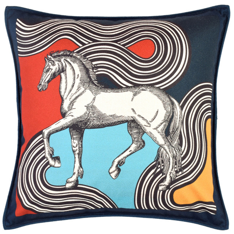 Декоративная подушка Hermes Horse 36 Мульти Декоративная подушка Hermes Horse 36 Мульти в Тюмени | Loft Concept