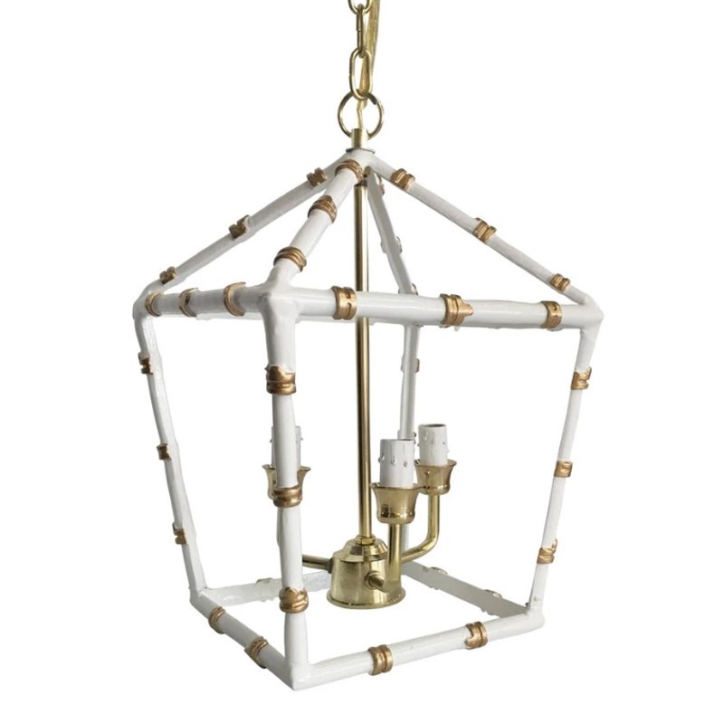 Светильник Bamboo Lantern White Белый Золотой Светильник Bamboo Lantern White Белый Золотой в Тюмени | Loft Concept