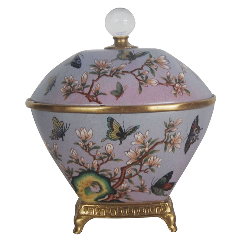 Шкатулка фарфоровая с орнаментом бабочки Butterfly Waltz Мульти Шкатулка фарфоровая с орнаментом бабочки Butterfly Waltz Мульти в Тюмени | Loft Concept