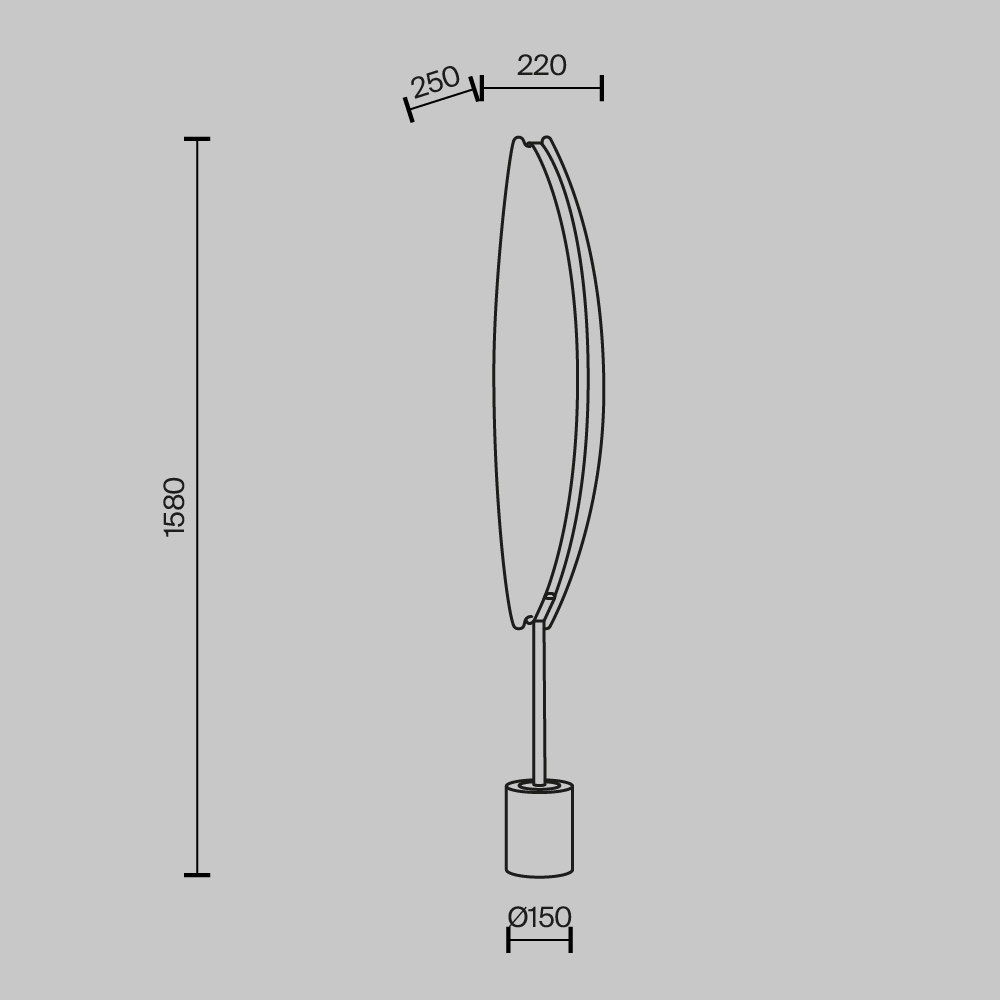 Напольный торшер светодионый Breeze 3000К 33Вт в Тюмени