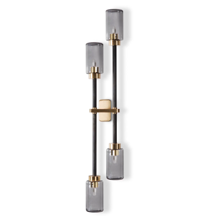 Бра Bert Frank Farol Wall Light Double Gray Черный Латунь Серый (Gray) Бра Bert Frank Farol Wall Light Double Gray Черный Латунь Серый (Gray) в Тюмени | Loft Concept