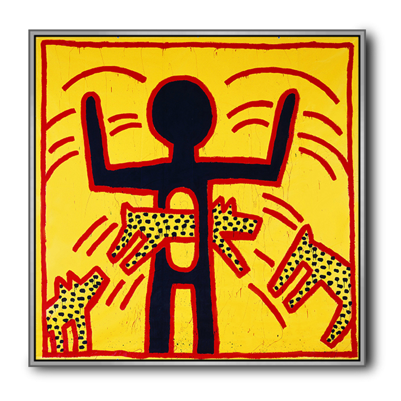 Постер Keith Haring 9 Черный Красный Желтый Постер Keith Haring 9 Черный Красный Желтый в Тюмени | Loft Concept