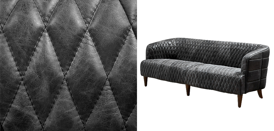 Диван Rhombuses Upholstery Graphite Sofa Диван Rhombuses Upholstery Graphite Sofa - Loft-Concept в Тюмени