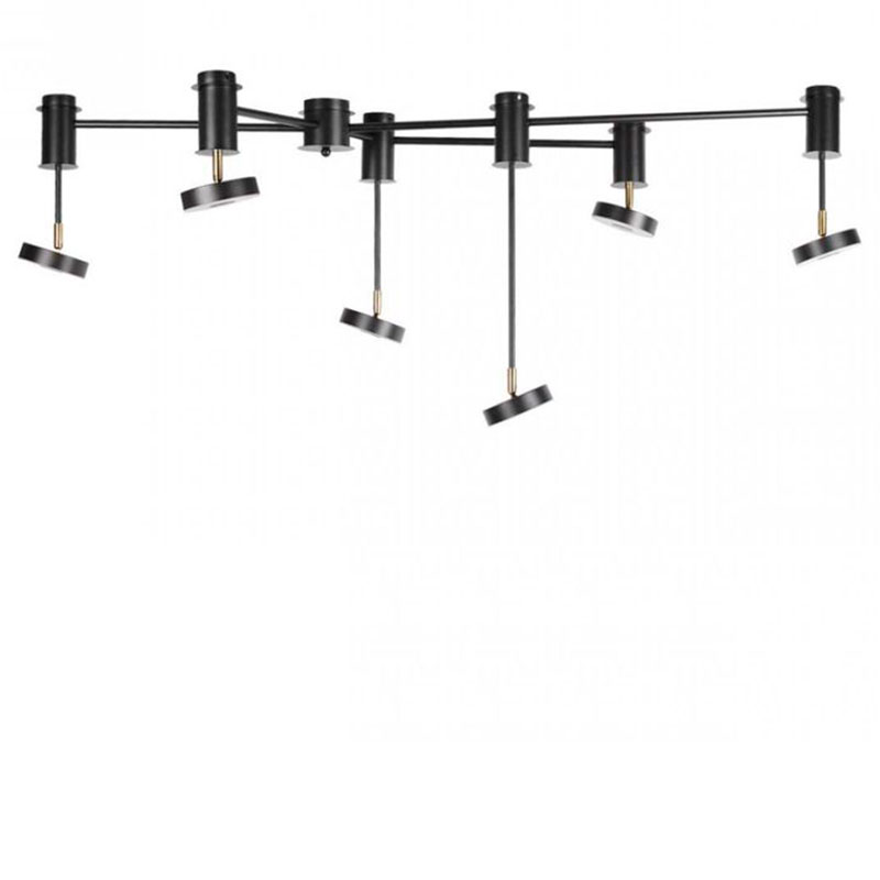 Светильник потолочный Flexible soffits черный 6 плафонов Черный Светильник потолочный Flexible soffits черный 6 плафонов Черный в Тюмени | Loft Concept