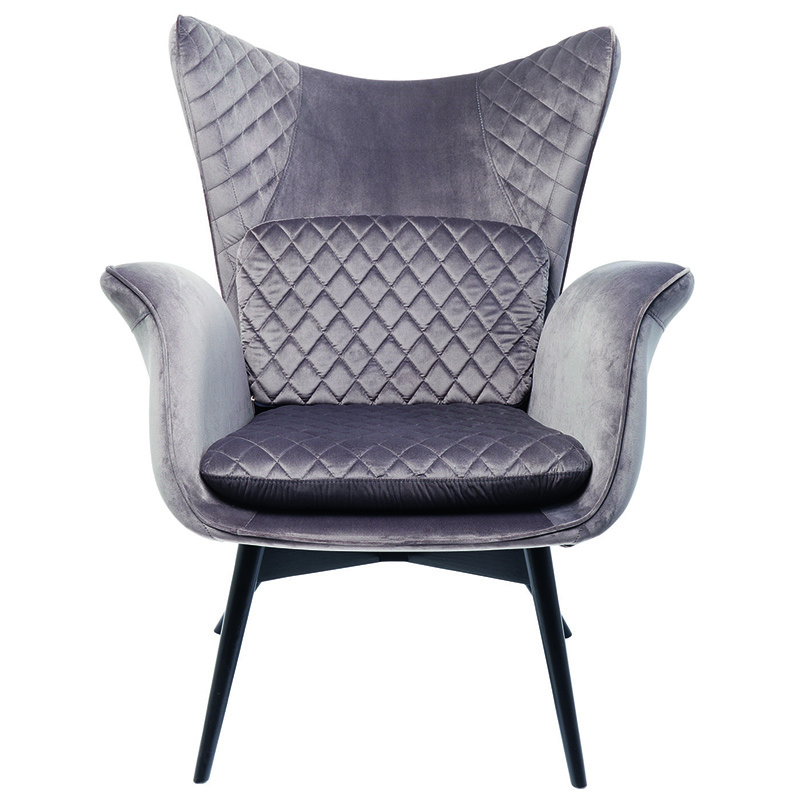 Кресло Gray Velvet Throne Серый Кресло Gray Velvet Throne Серый в Тюмени | Loft Concept