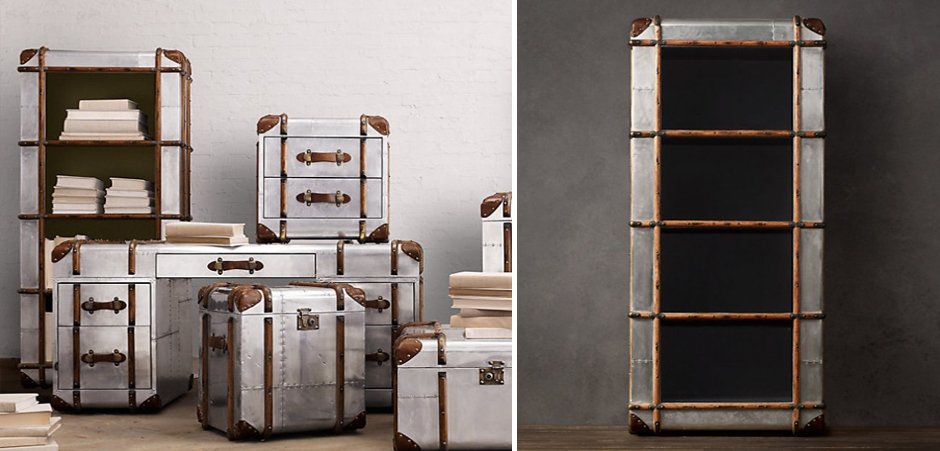 RH Richards Polished Aluminum Shelving Bookcase RH Richards Polished Aluminum Shelving Bookcase - Loft-Concept в Тюмени