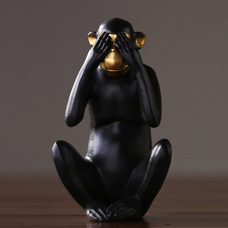 Статуэтка Monkey dont see Черный Статуэтка Monkey dont see Черный в Тюмени | Loft Concept