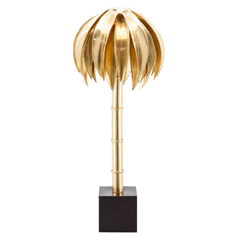 Настольная лампа TABLE LAMP PALMERY GOLD Латунь Настольная лампа TABLE LAMP PALMERY GOLD Латунь в Тюмени | Loft Concept