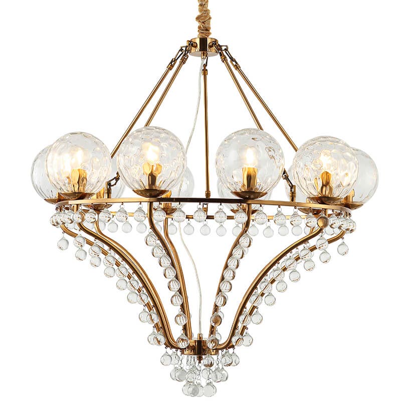 Люстра Melaine Chandelier gold Золотой Прозрачный (Transparent) Люстра Melaine Chandelier gold Золотой Прозрачный (Transparent) в Тюмени | Loft Concept