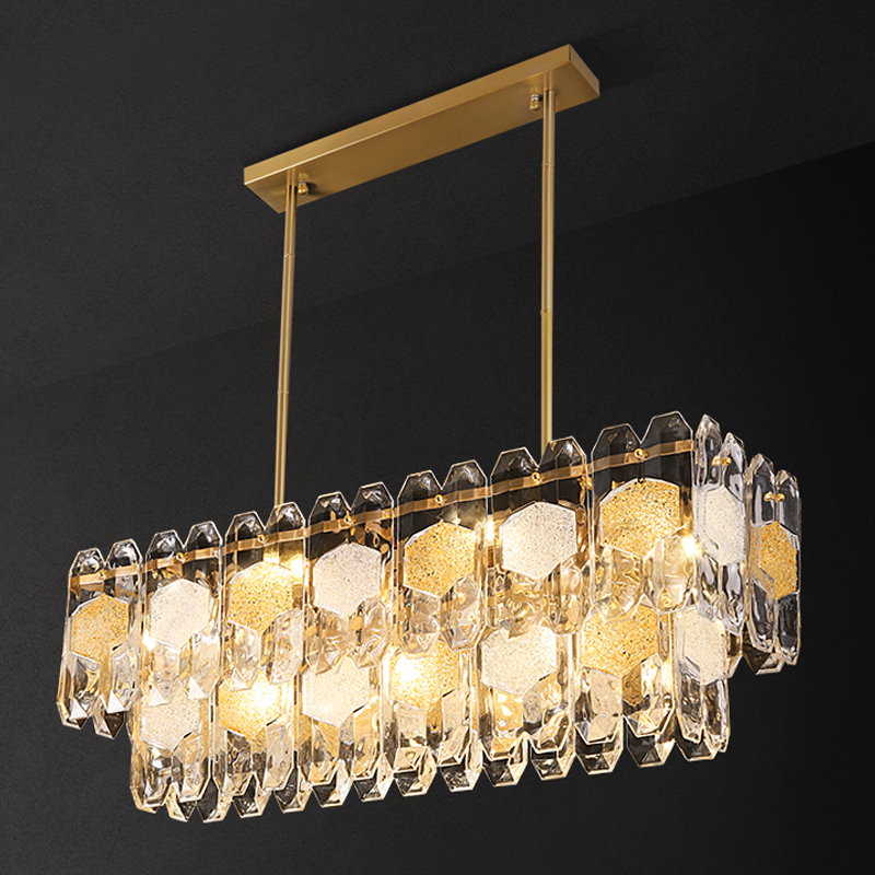 Люстра Oswalda Linear Chandelier Золотой Люстра Oswalda Linear Chandelier Золотой в Тюмени | Loft Concept