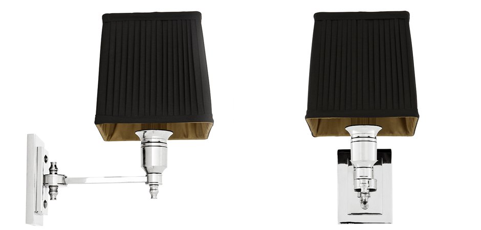 Бра Wall Lamp Lexington Single Nickel+Black Бра Wall Lamp Lexington Single Nickel+Black - Loft-Concept в Тюмени