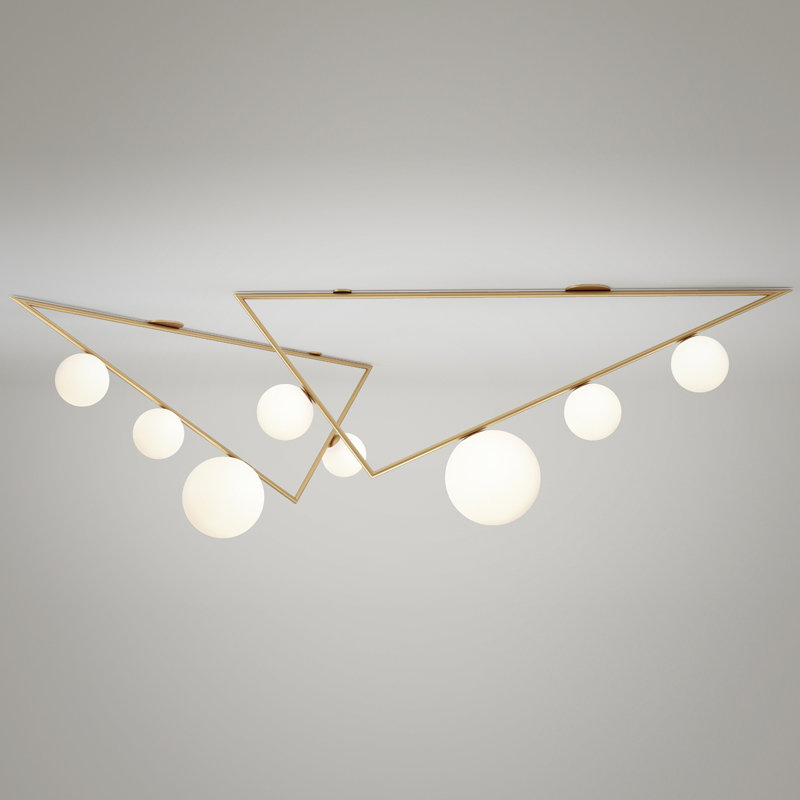Потолочный светильник Atelier Areti Girlande Ceiling Triangle Золотой Белый Потолочный светильник Atelier Areti Girlande Ceiling Triangle Золотой Белый в Тюмени | Loft Concept