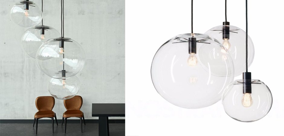 Подвесной светильник Selene Glass Ball Ceiling Lights Подвесной светильник Selene Glass Ball Ceiling Lights - Loft-Concept в Тюмени