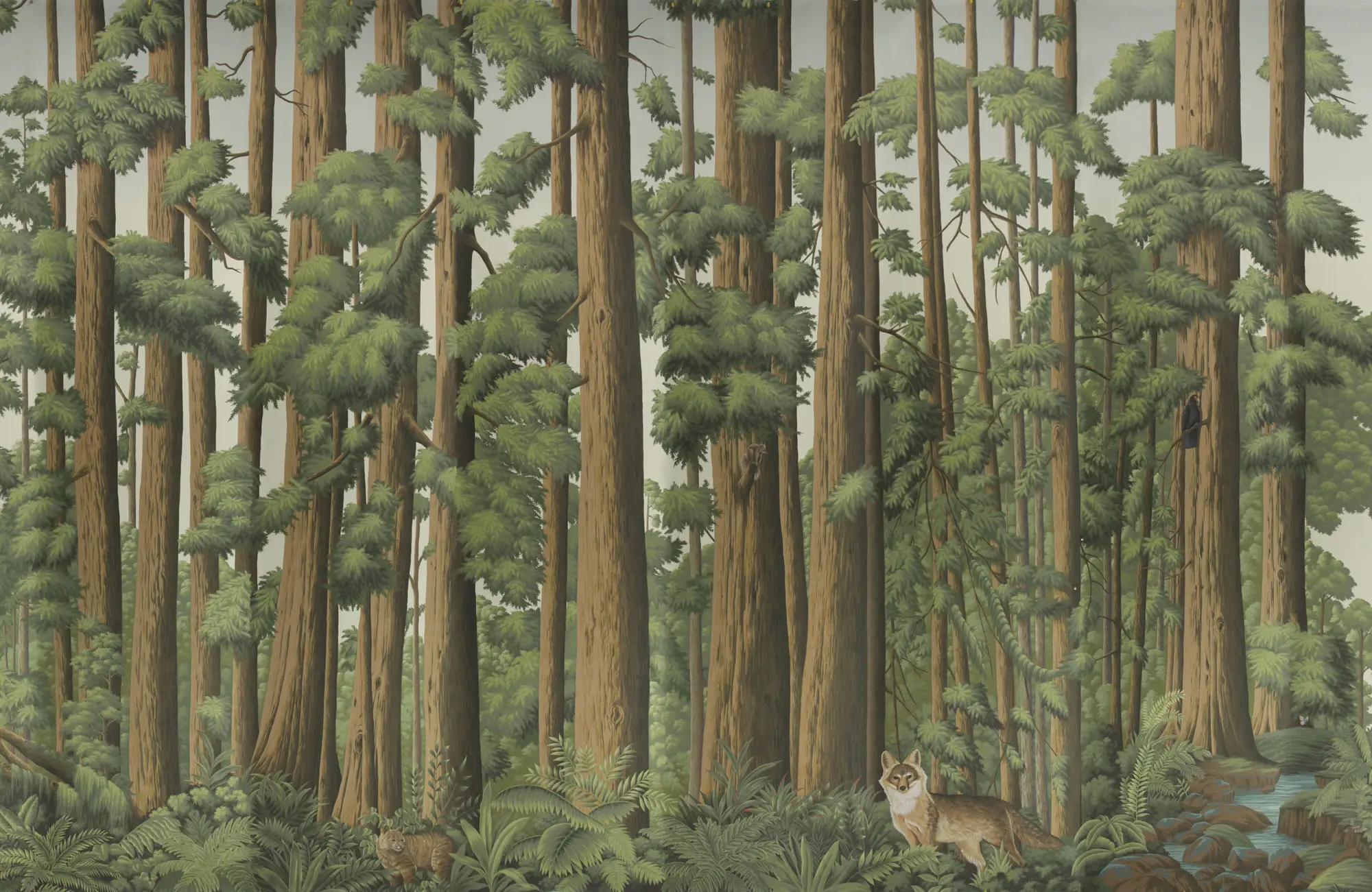 Обои ручная роспись Redwoods Colourway SC-281 on scenic paper Обои ручная роспись Redwoods Colourway SC-281 on scenic paper - постер Loft-Concept в Тюмени