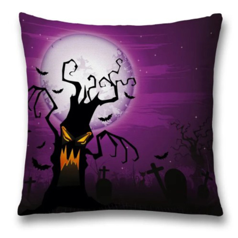 Подушка Halloween Terrible Tree Черный Пурпурно-фиолетовый Подушка Halloween Terrible Tree Черный Пурпурно-фиолетовый в Тюмени | Loft Concept