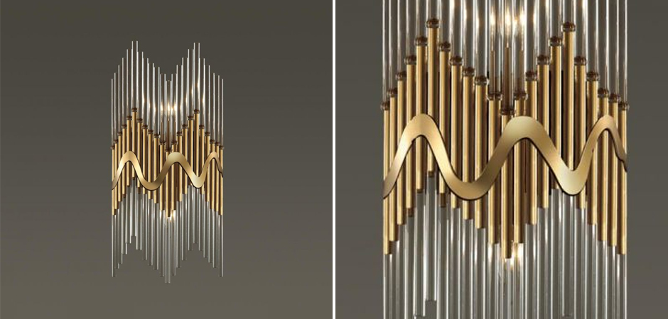 Бра Bronze Pipes стеклянное Бра Bronze Pipes стеклянное - Loft-Concept в Тюмени
