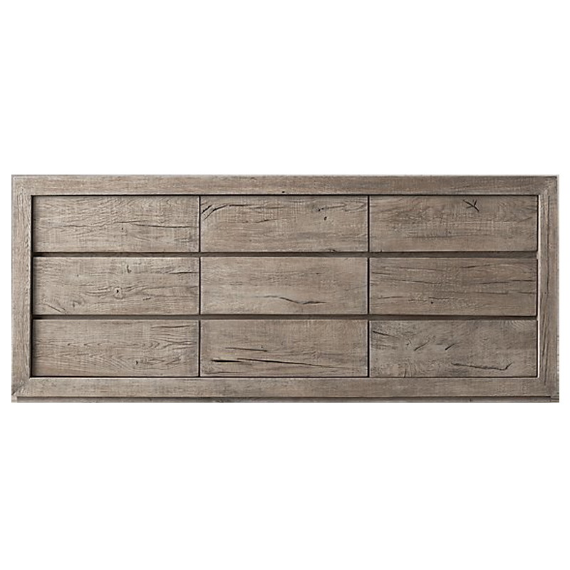 RH RECLAIMED RUSSIAN OAK Комод из дуба 9 ящиков Gray oak Серый Дуб RH RECLAIMED RUSSIAN OAK Комод из дуба 9 ящиков Gray oak Серый Дуб в Тюмени | Loft Concept