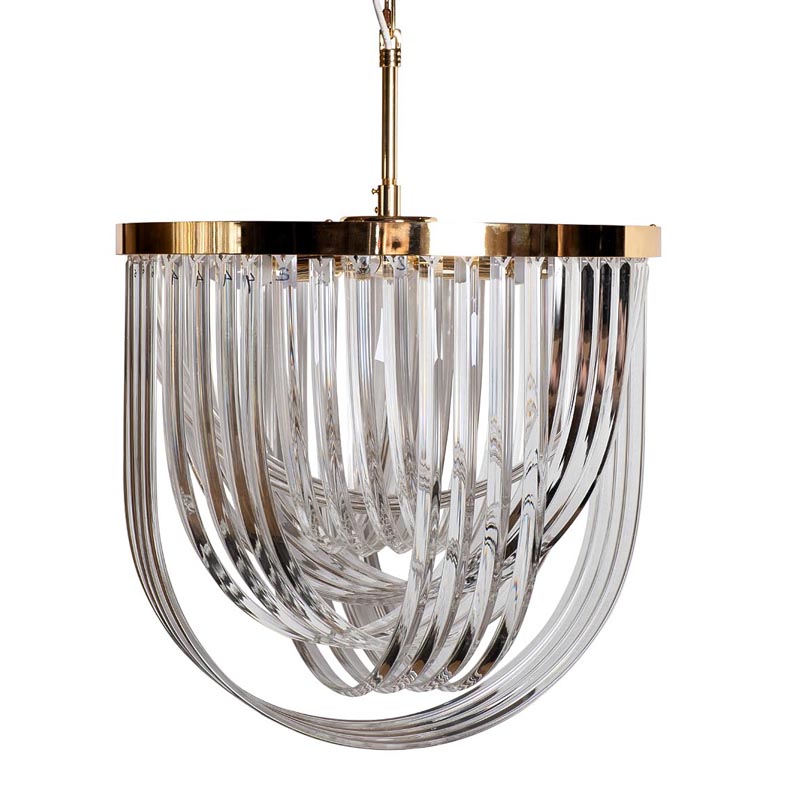 Люстра Retro FROZEN GLASS Chandelier gold Глянцевое золото Люстра Retro FROZEN GLASS Chandelier gold Глянцевое золото в Тюмени | Loft Concept
