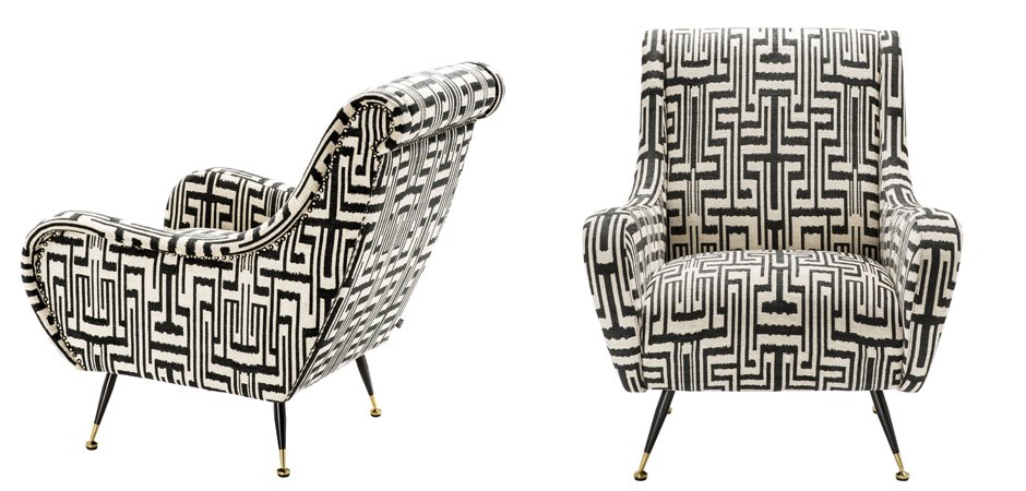 Кресло Eichholtz Chair Giardino Ozbek Black Кресло Eichholtz Chair Giardino Ozbek Black - Loft-Concept в Тюмени