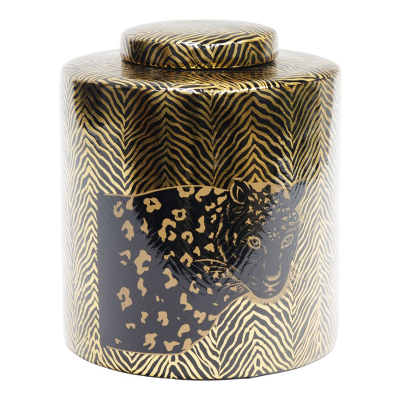 Ваза Leopard Vase black and gold 25 Черный Золотой Ваза Leopard Vase black and gold 25 Черный Золотой в Тюмени | Loft Concept