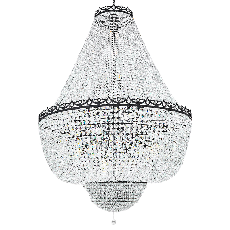 Люстра Fidelma Chandelier 130 Прозрачный Черный Люстра Fidelma Chandelier 130 Прозрачный Черный в Тюмени | Loft Concept