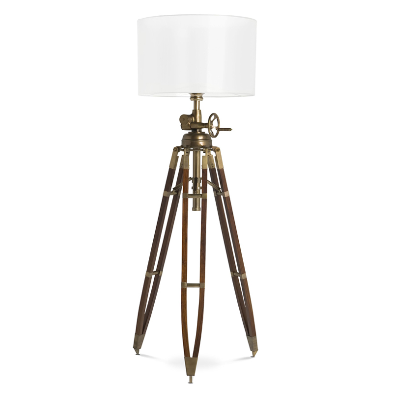 Торшер Eichholtz Floor Lamp Royal Marine Cream Кремовый Коричневый Латунь Античная полированная Торшер Eichholtz Floor Lamp Royal Marine Cream Кремовый Коричневый Латунь Античная полированная в Тюмени | Loft Concept