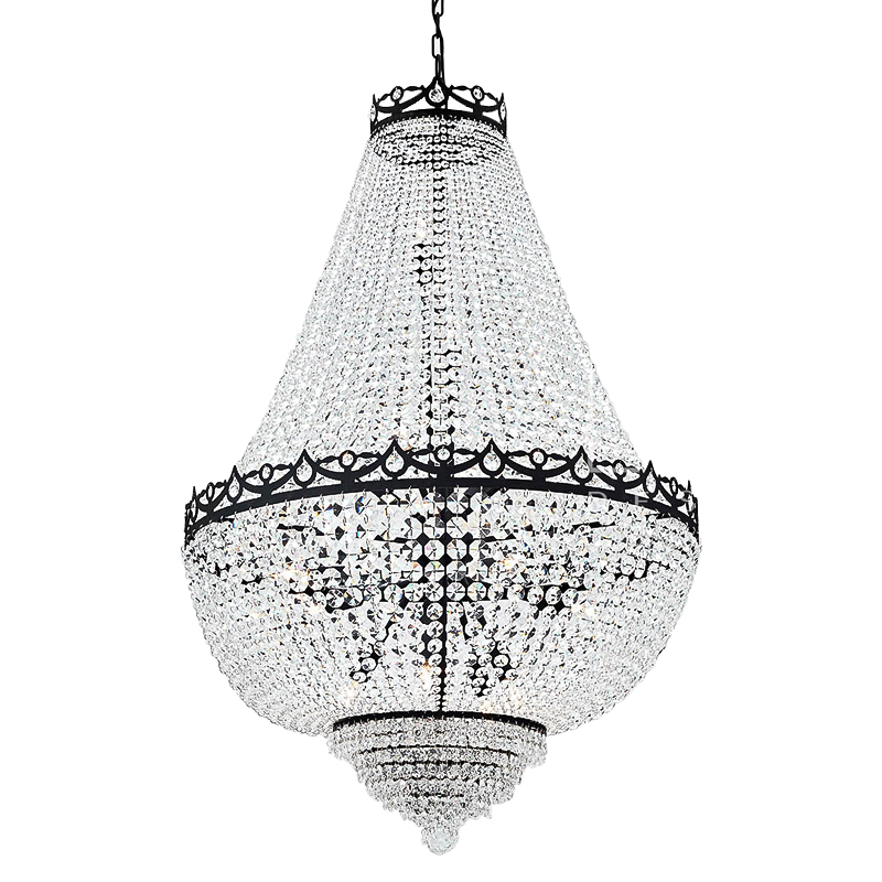 Люстра Fidelma Chandelier Прозрачный Черный Люстра Fidelma Chandelier Прозрачный Черный в Тюмени | Loft Concept