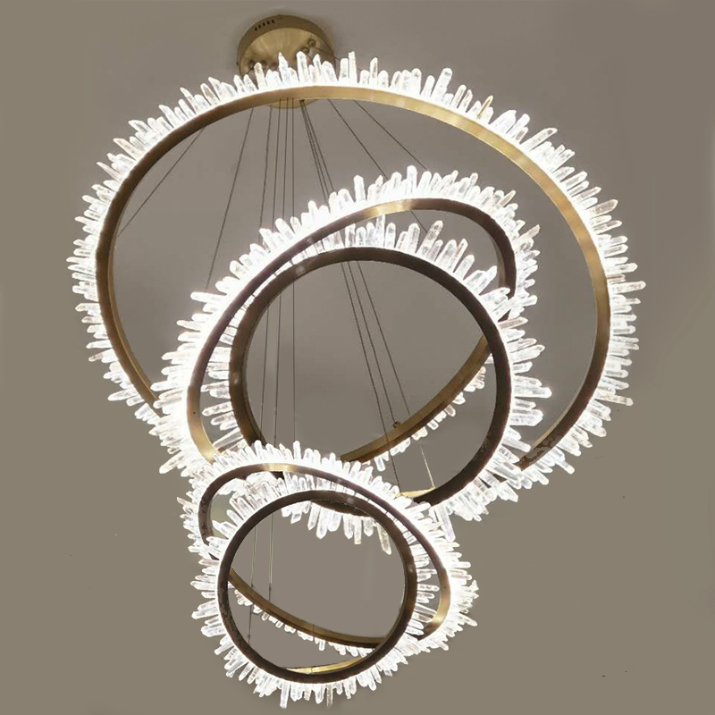 Люстра для высокого потолка Большие Кольца с кристаллами chandelier Large Rings Crystals Золотой Прозрачный Люстра для высокого потолка Большие Кольца с кристаллами chandelier Large Rings Crystals Золотой Прозрачный в Тюмени | Loft Concept