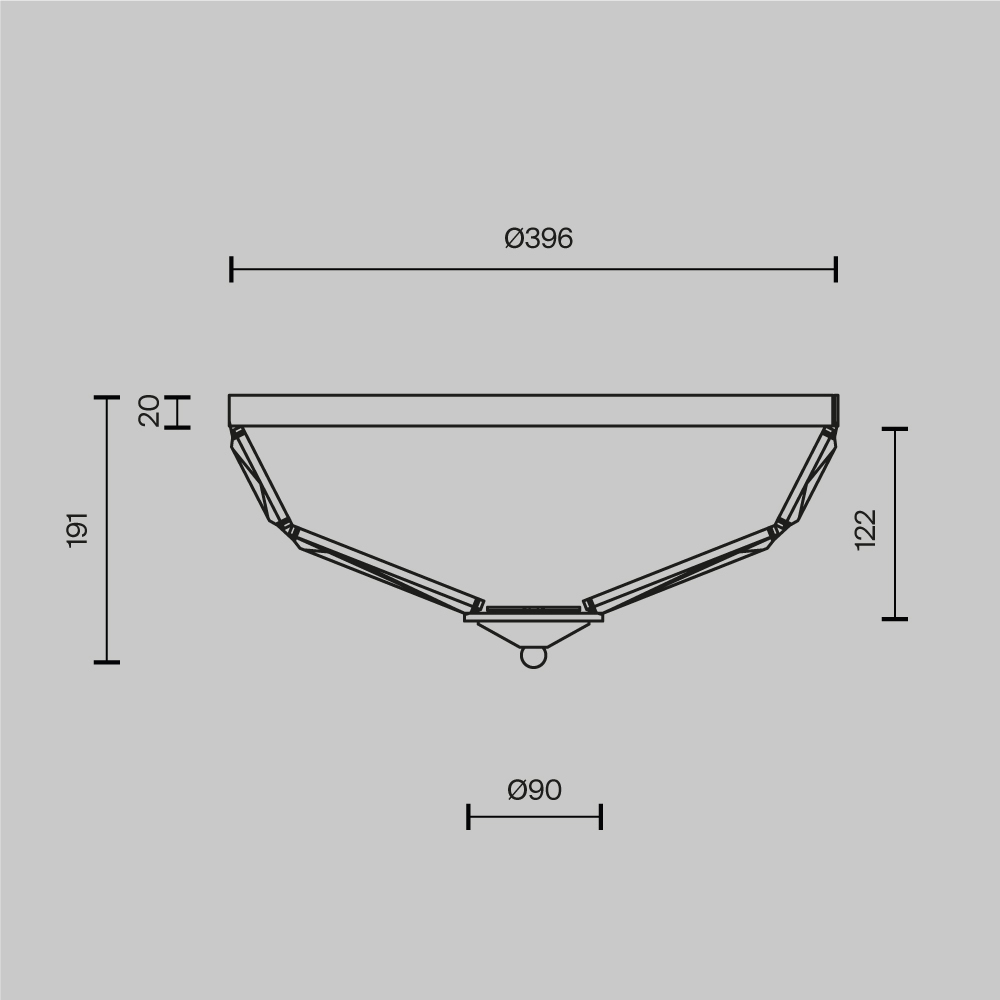 Потолочный светильник Facet E14х4 в Тюмени