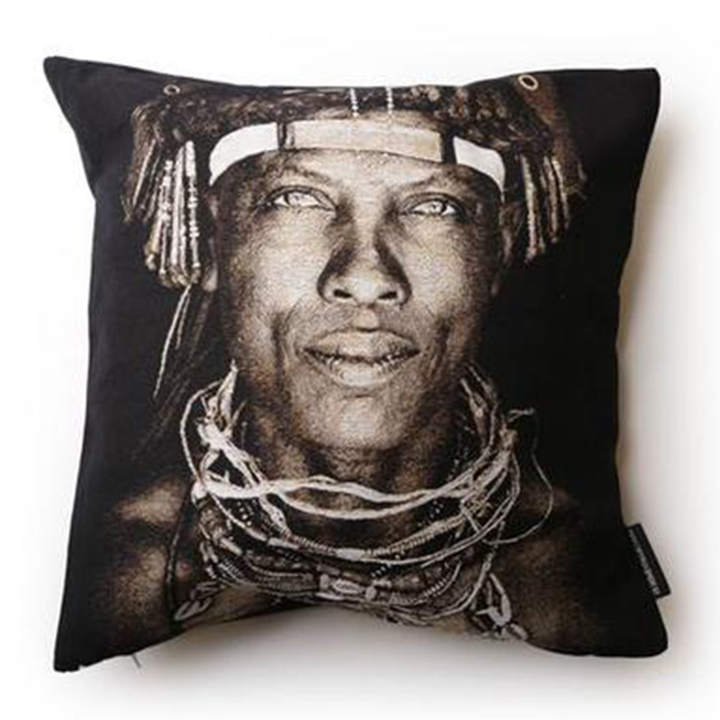 Декоративная Подушка Ovakaona Tribe Angola Черный Серый Декоративная Подушка Ovakaona Tribe Angola Черный Серый в Тюмени | Loft Concept