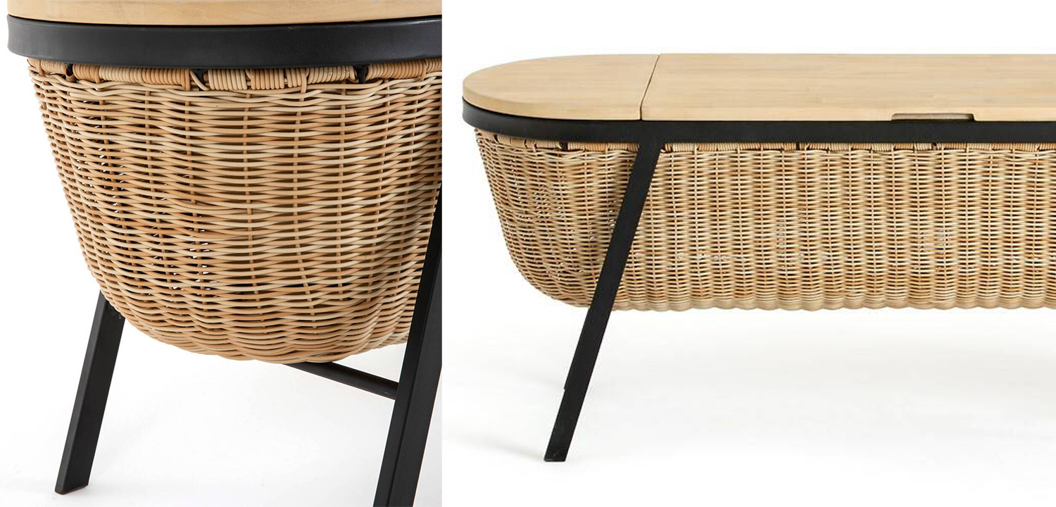 Банкетка с тремя отделениями Wicker Banquet - фото №1