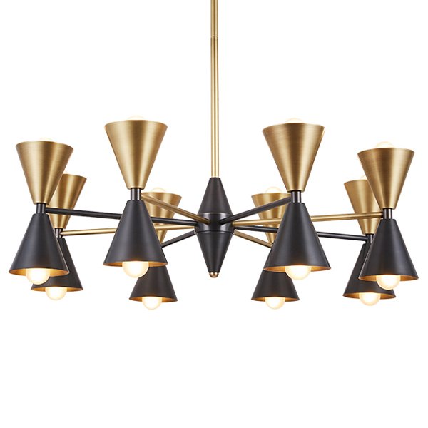 Люстра CAIRO CHANDELIER BLACK AND GOLD Золотой Черный Люстра CAIRO CHANDELIER BLACK AND GOLD Золотой Черный в Тюмени | Loft Concept