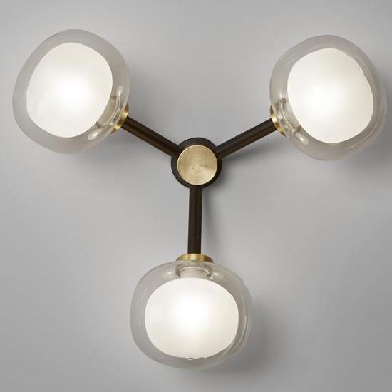 Бра NABILA WALL CEILING LAMP Глянцевое золото Белый Черный Бра NABILA WALL CEILING LAMP Глянцевое золото Белый Черный в Тюмени | Loft Concept
