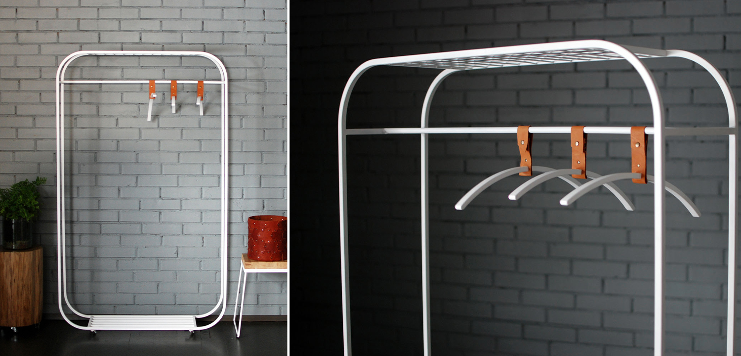 Рейл Ksawery Industrial Metal Rust Clothes Rail - фото