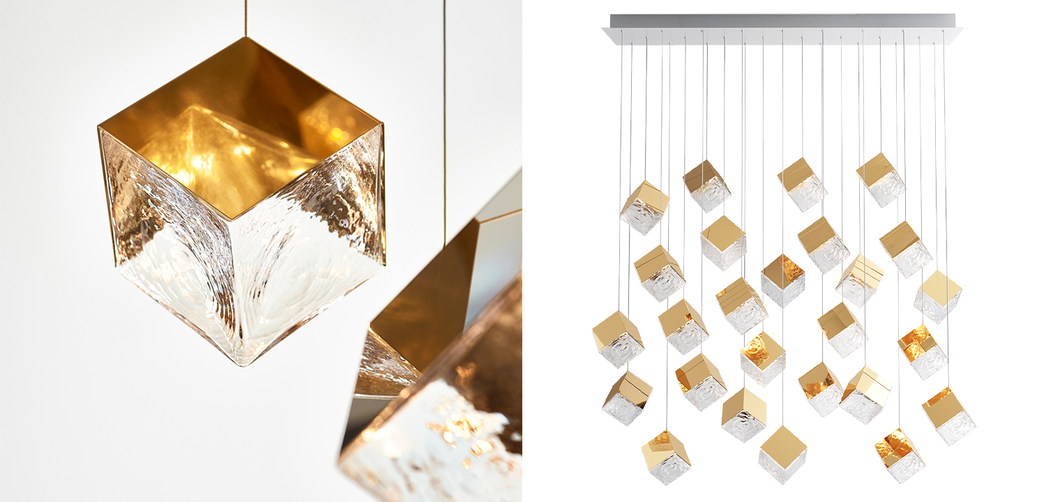 Люстра Pyrite Gold 26 Rectangle - фото №1