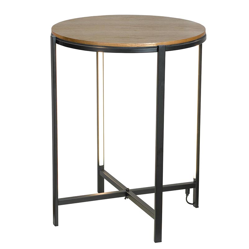 Приставной стол Kelin Side Table Black LED Черный Орех Приставной стол Kelin Side Table Black LED Черный Орех в Тюмени | Loft Concept